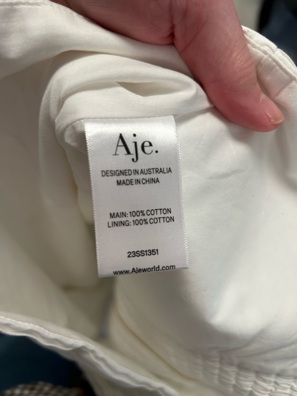 Aje White Adelia Ruffle Ruched Blouse - Picture 8 of 11